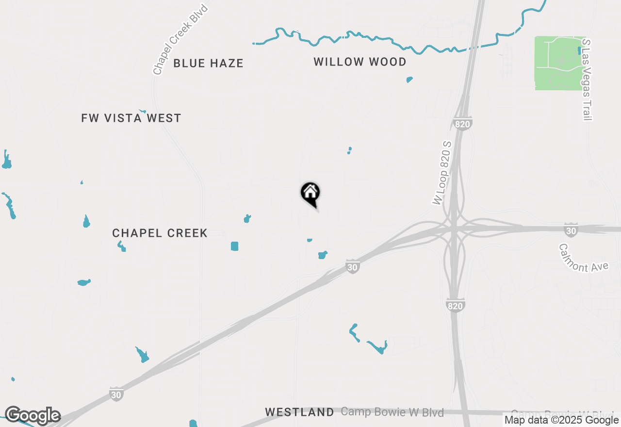 Map of 2233 Blythwood Trail, Fort Worth, TX 76108