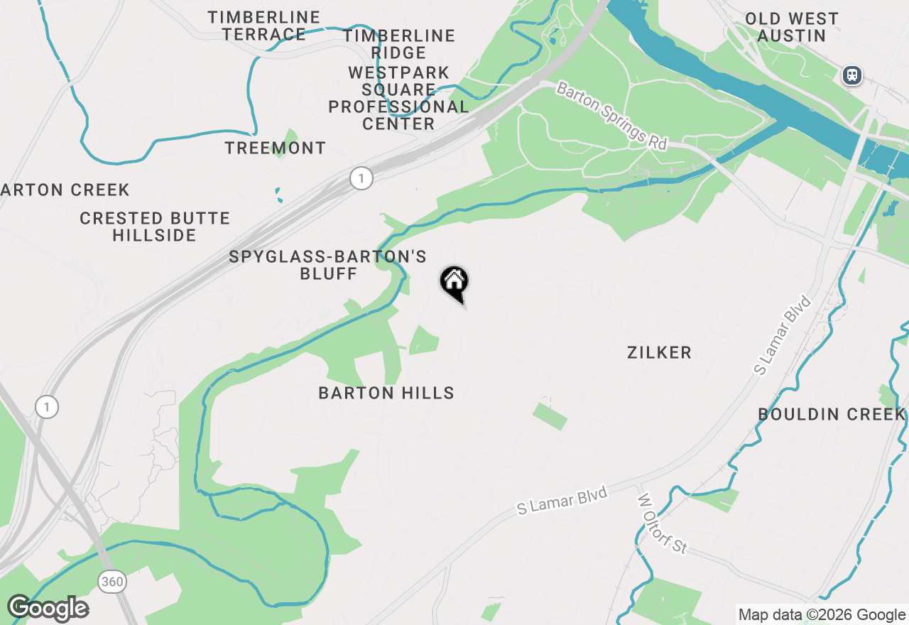 Map of 1809 Barton Hills Dr, Austin, TX 78704