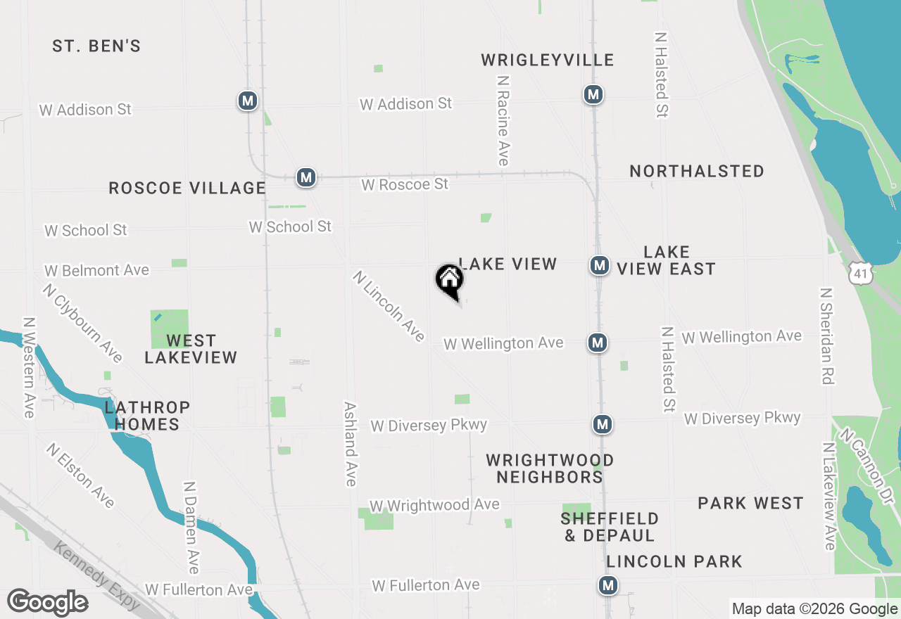 Map of 1327 W Barry Street, Chicago, IL 60657