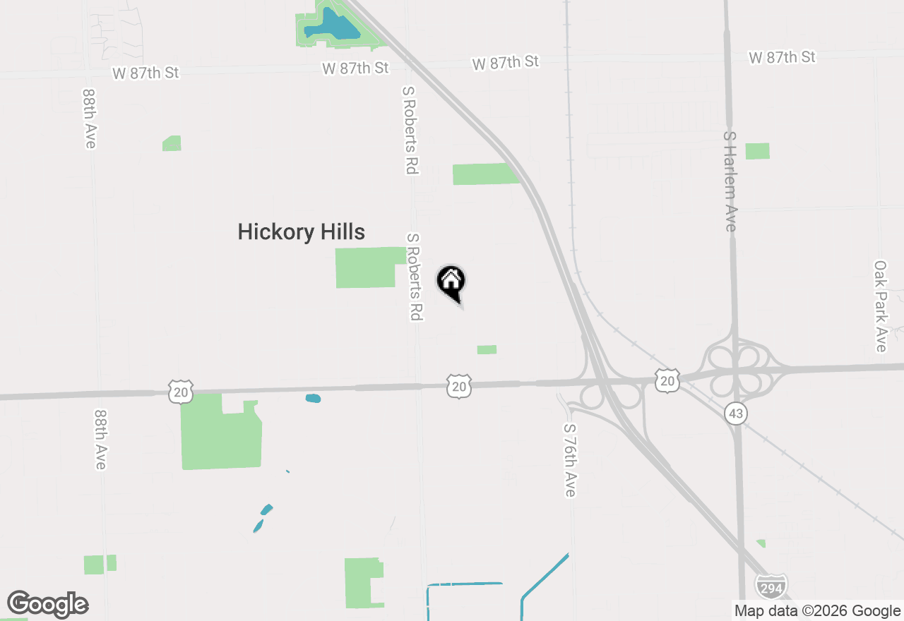Map of 7901 W 93rd Street, Hickory Hills, IL 60457