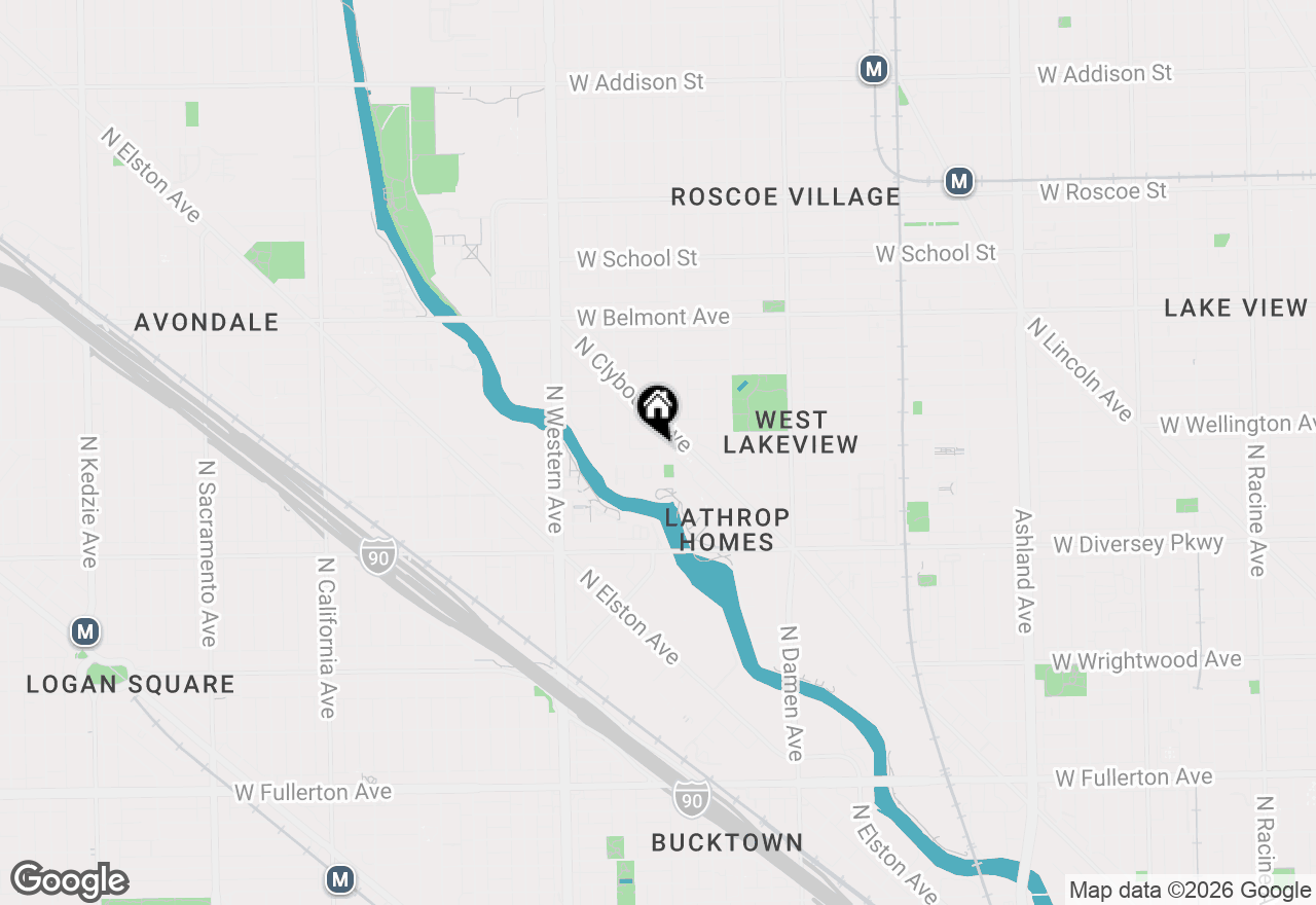 Map of 2214 W Oakdale Avenue, Chicago, IL 60618