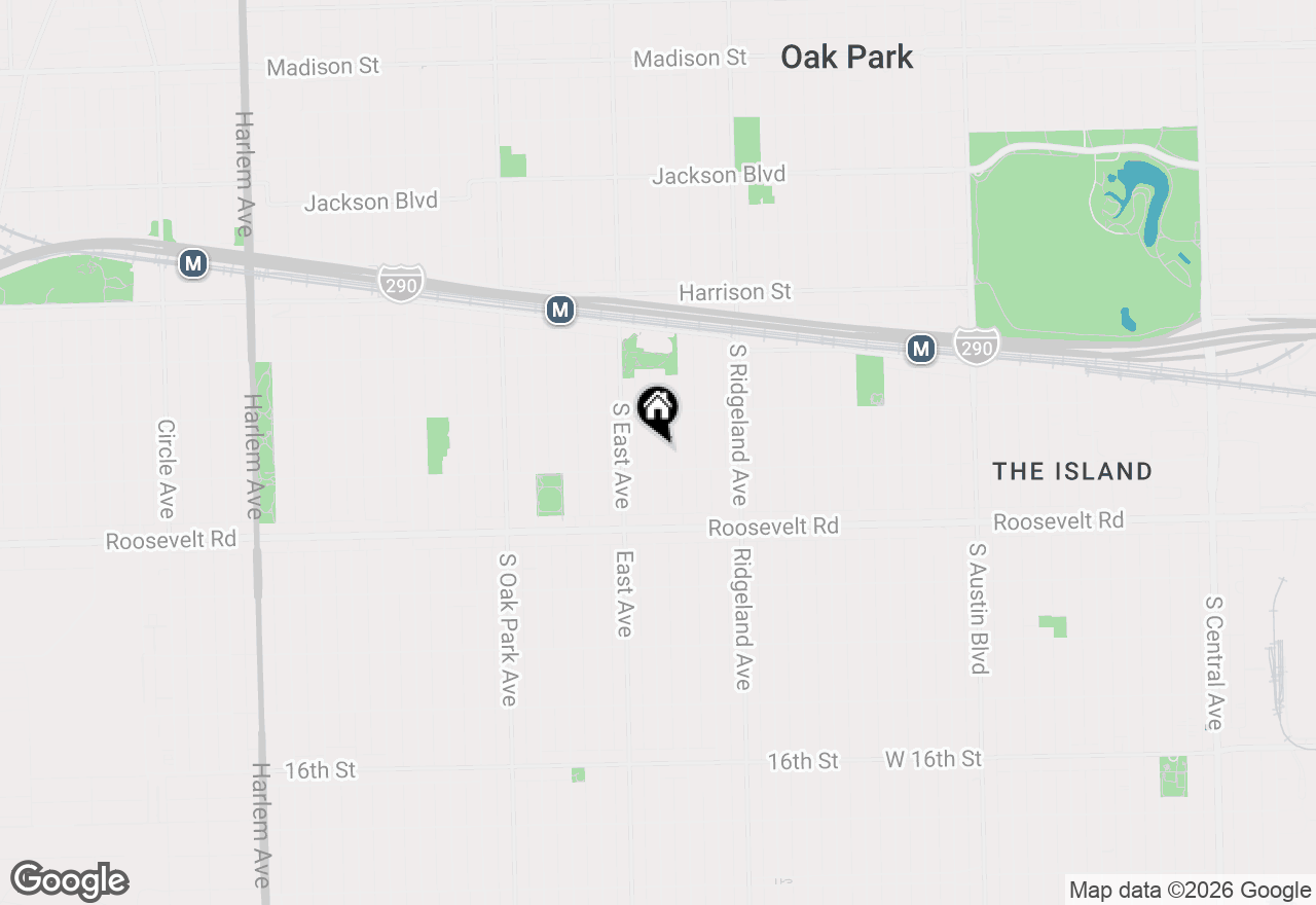 Map of 1134 S Scoville Avenue, Oak Park, IL 60304