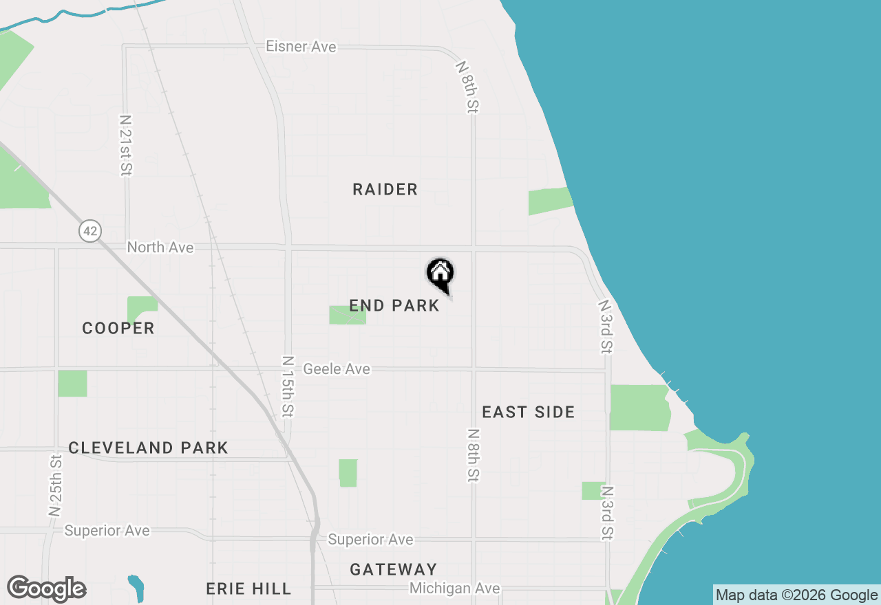 Map of 2502 N 9th Street, Sheboygan, WI 53083
