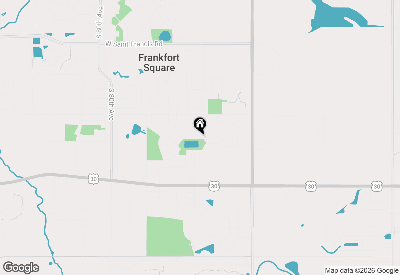 Map of 7465 W Hickory Creek Drive, Frankfort, IL 60423