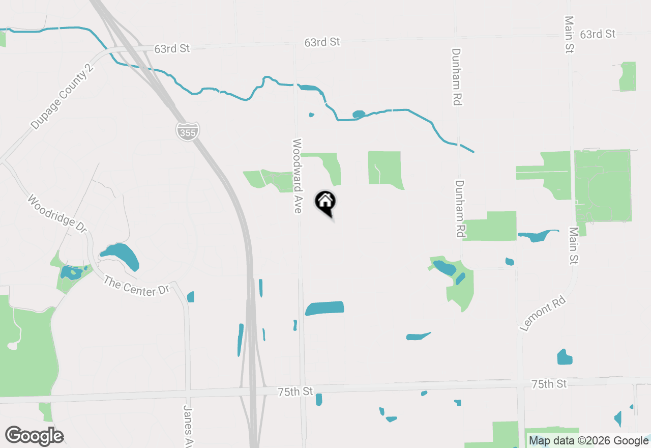 Map of 1825 Northbridge Place, Downers Grove, IL 60516