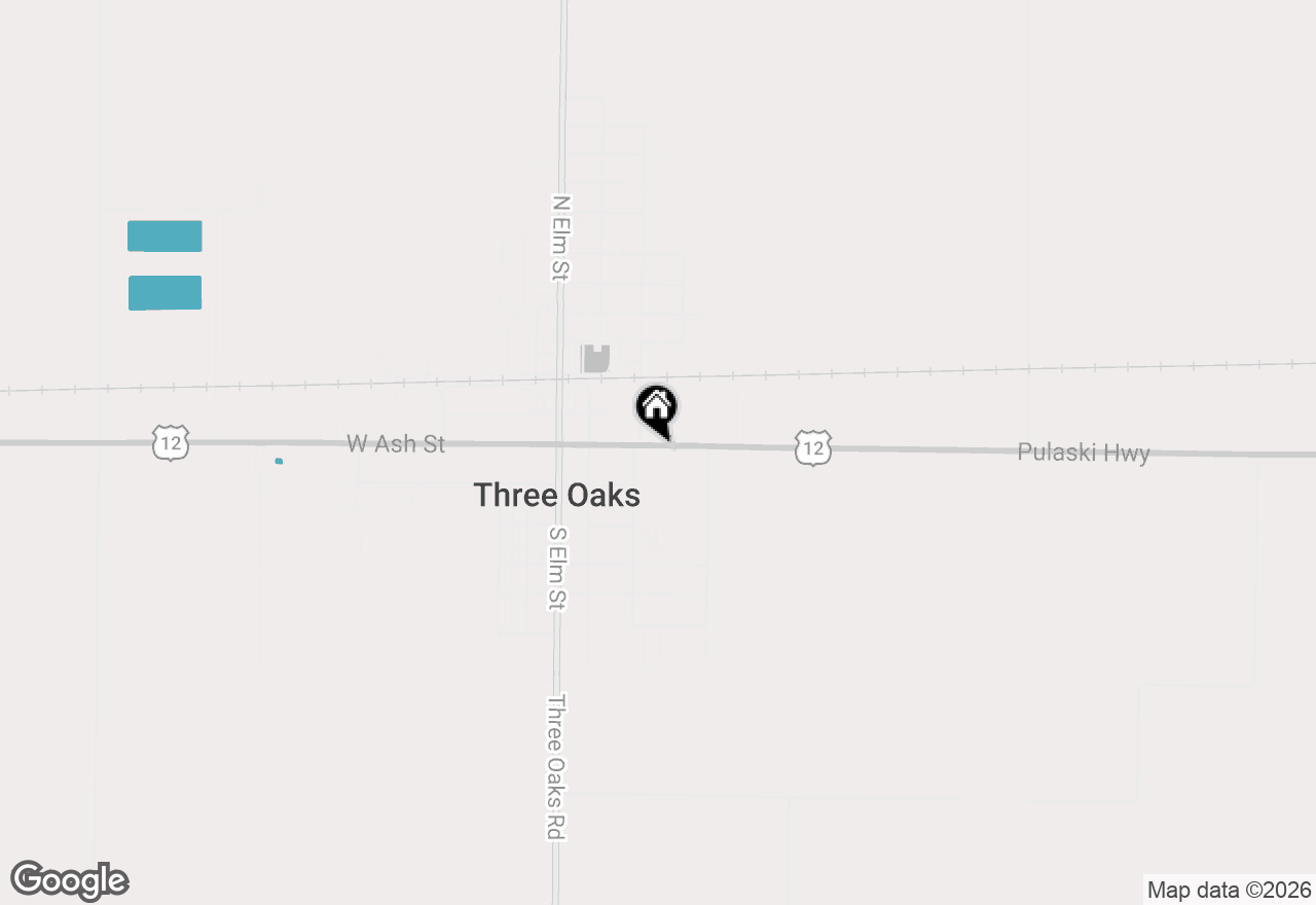 Map of 210 E Ash Street, Three Oaks, MI 49128