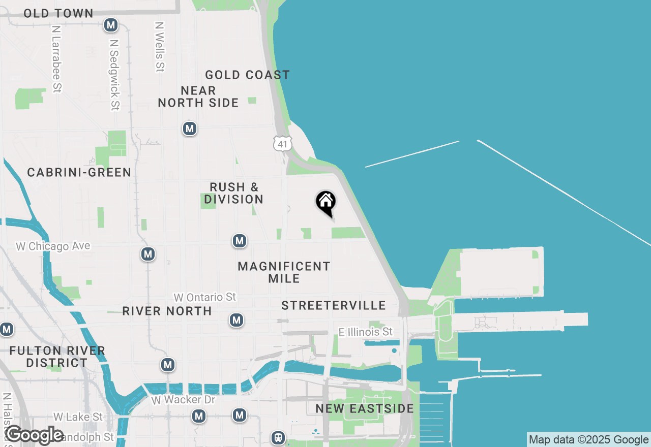 Map of 222 E Pearson Street #1406, Chicago, IL 60611