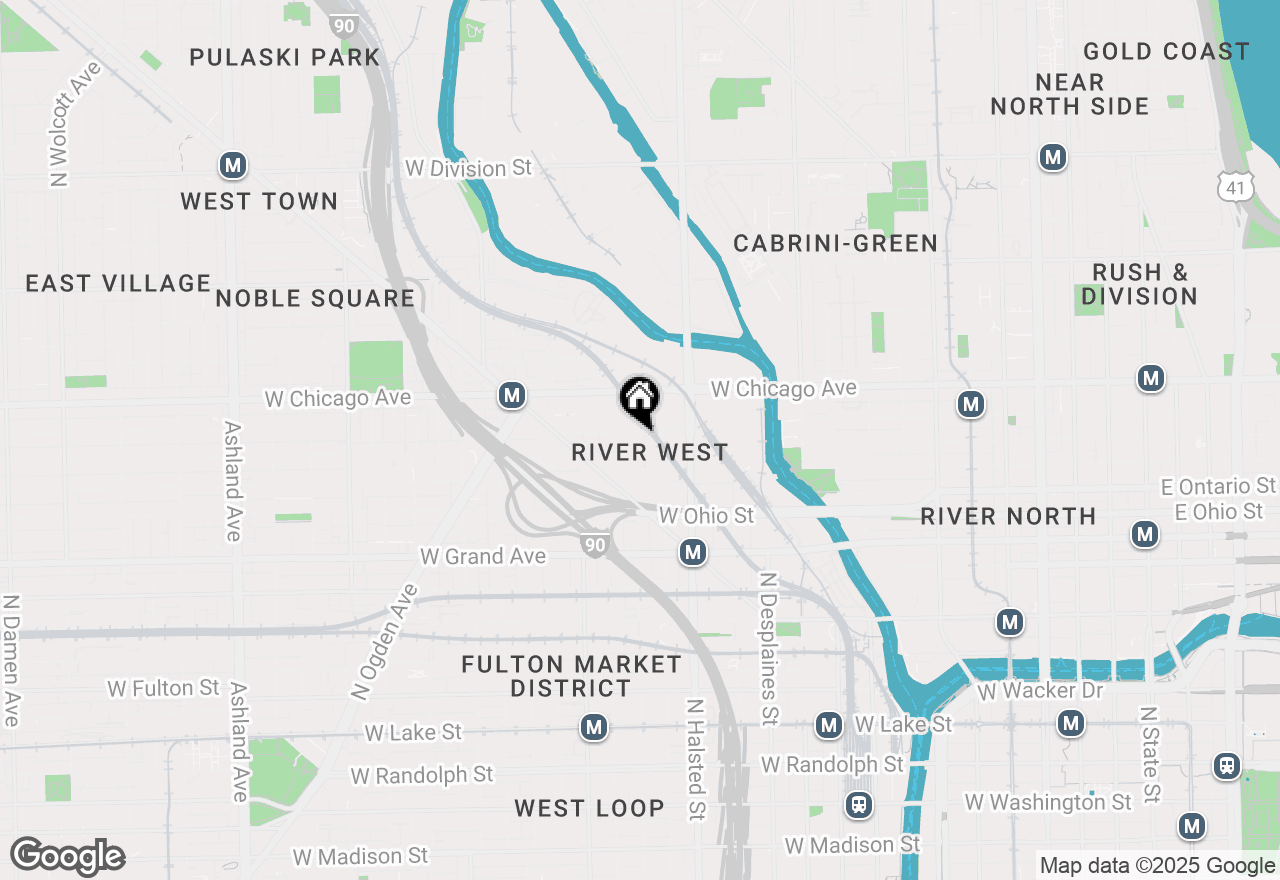 Map of 689 N Peoria Street #3N, Chicago, IL 60642