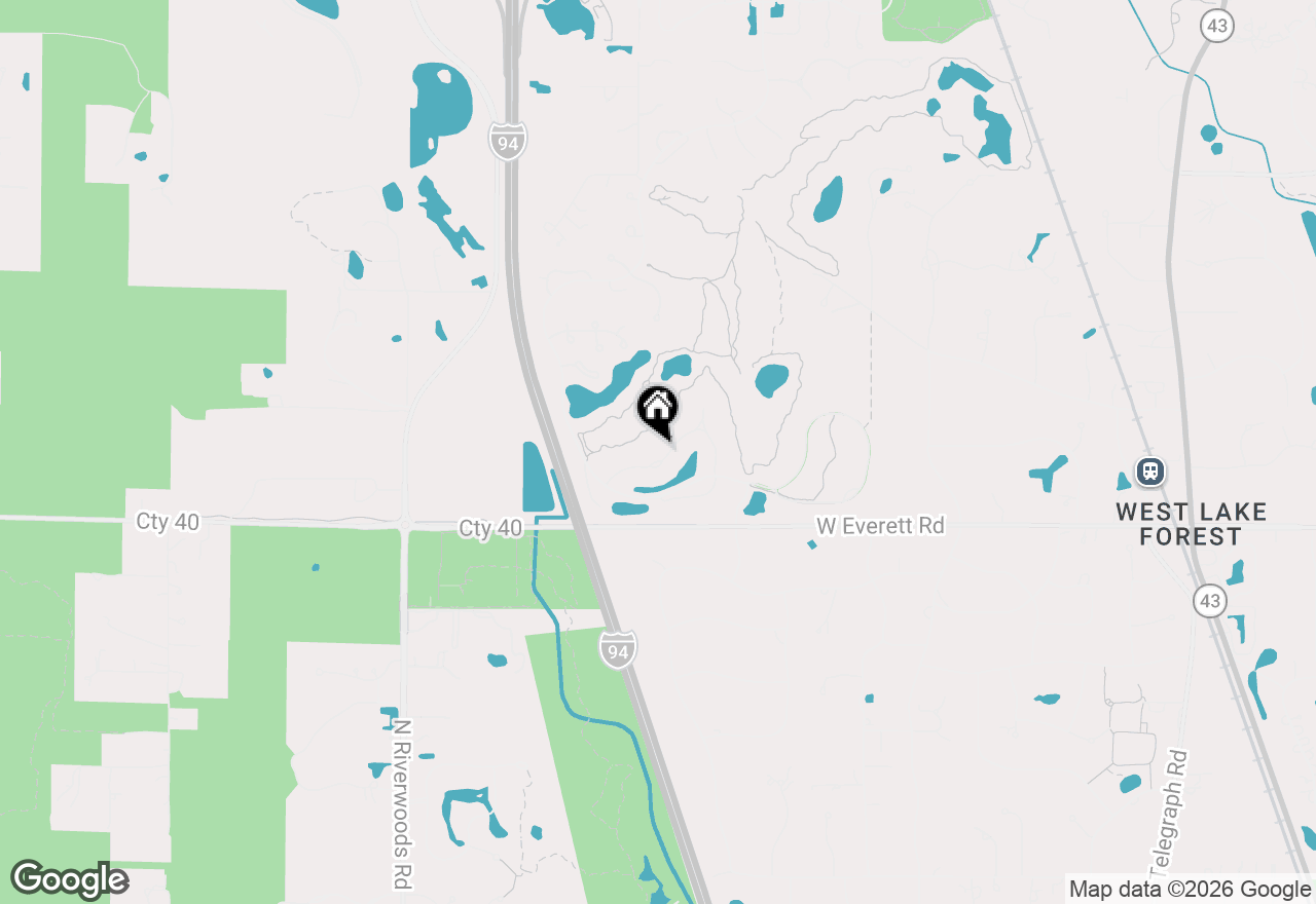 Map of 1950 W Southmeadow Lane, Lake Forest, IL 60045