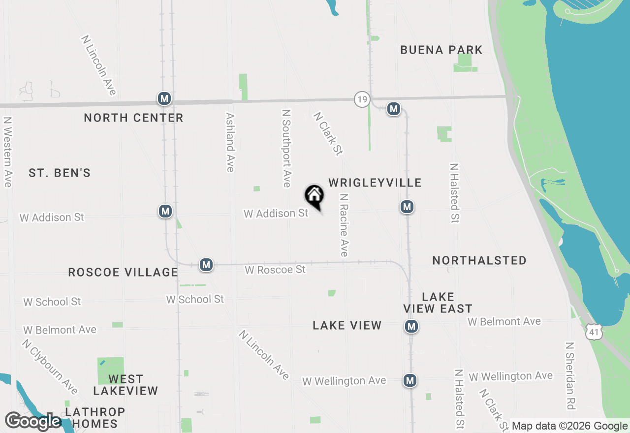 Map of 3552 N Lakewood Avenue #1, Chicago, IL 60657