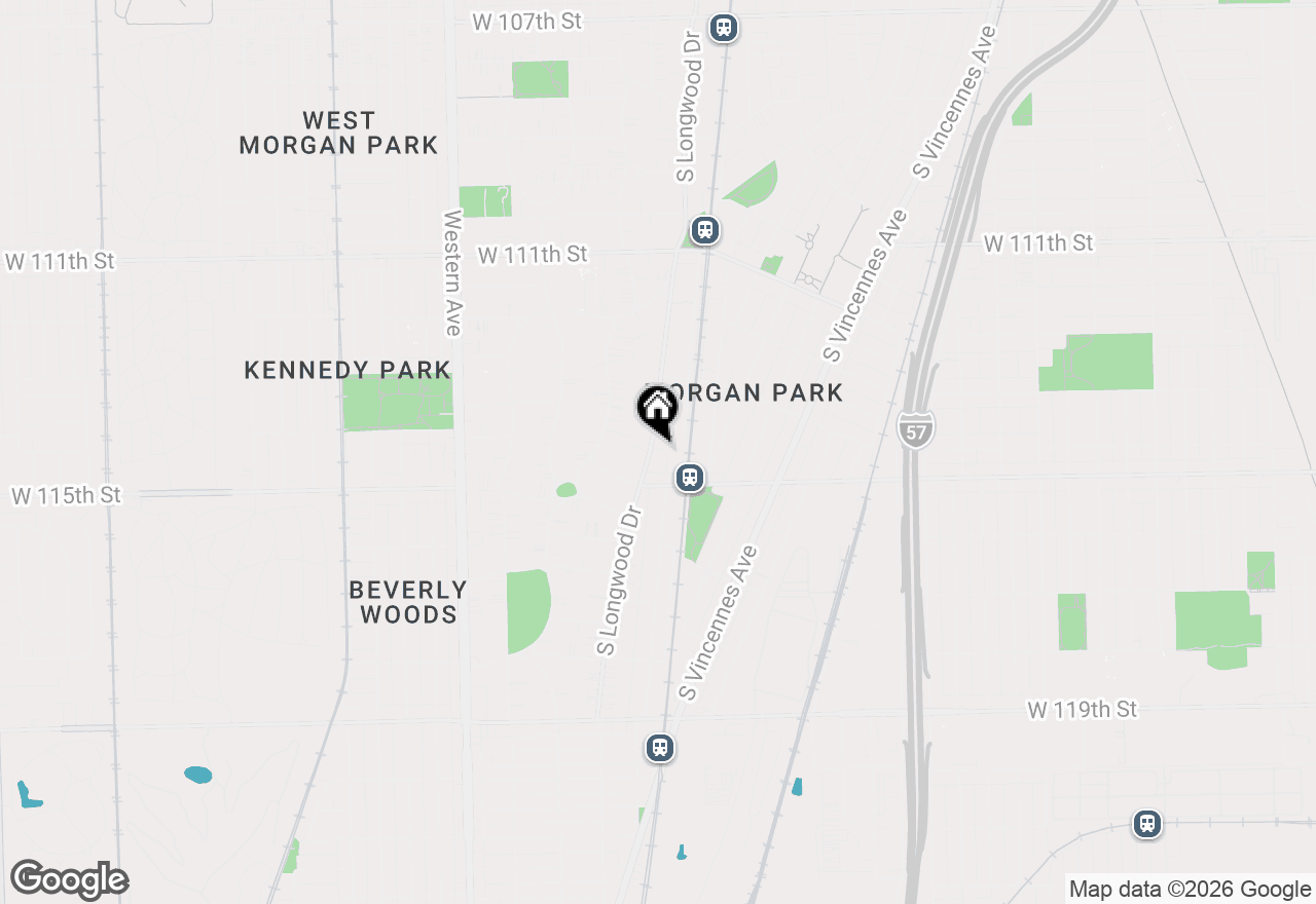 Map of 11427 S Longwood Drive, Chicago, IL 60643