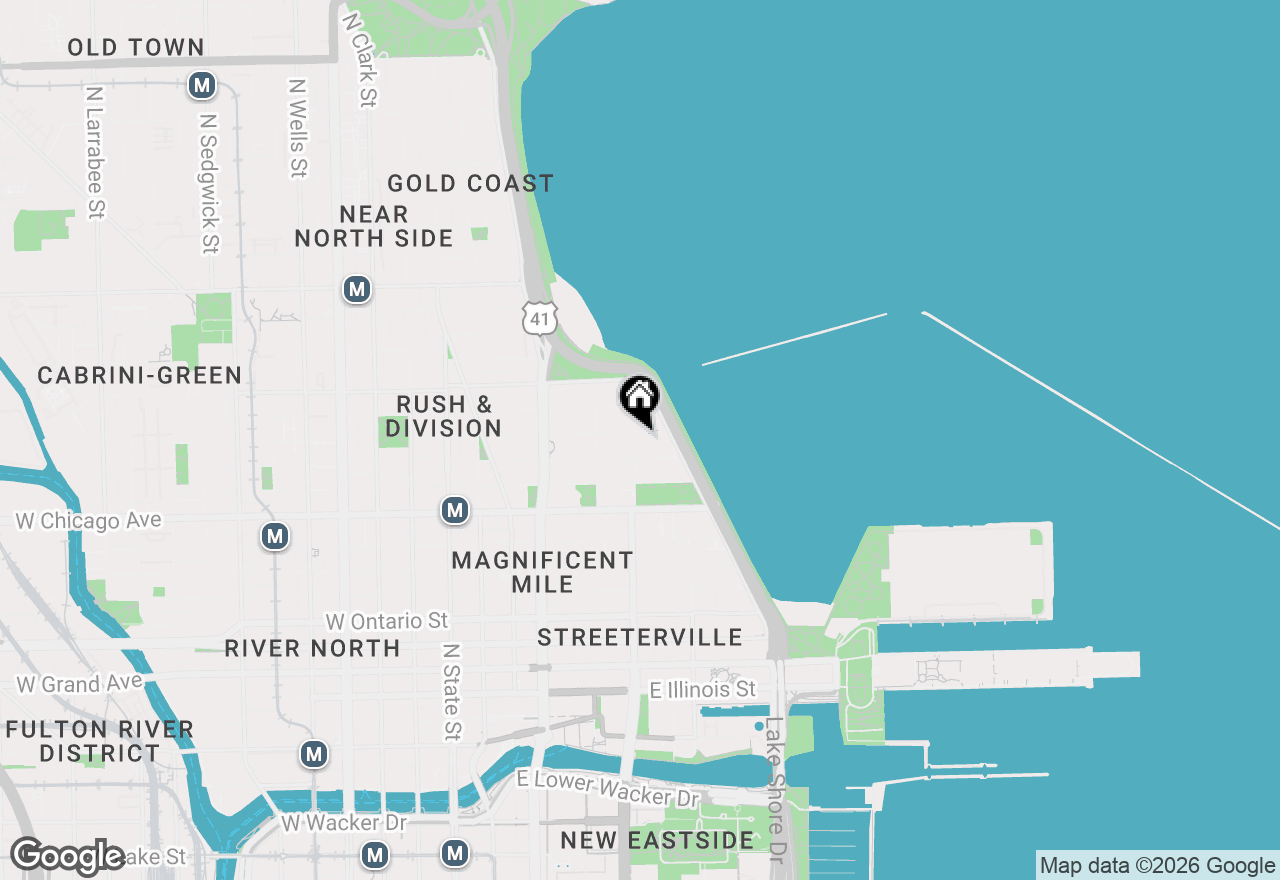 Map of 253 E Delaware Place #22D, Chicago, IL 60611