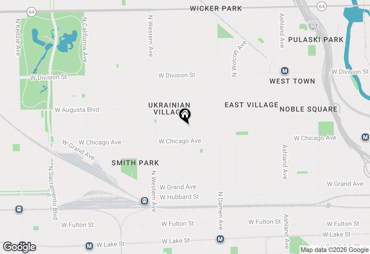 Map of 852 N Leavitt Street #3, Chicago, IL 60622
