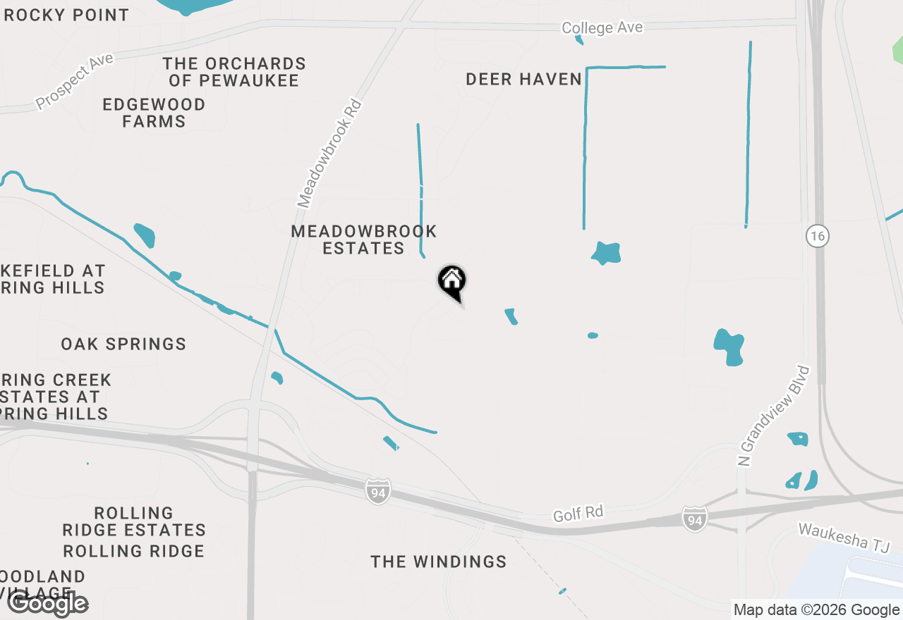Map of N17W26495 Meadowgrass Cir #E, Pewaukee, WI 53072