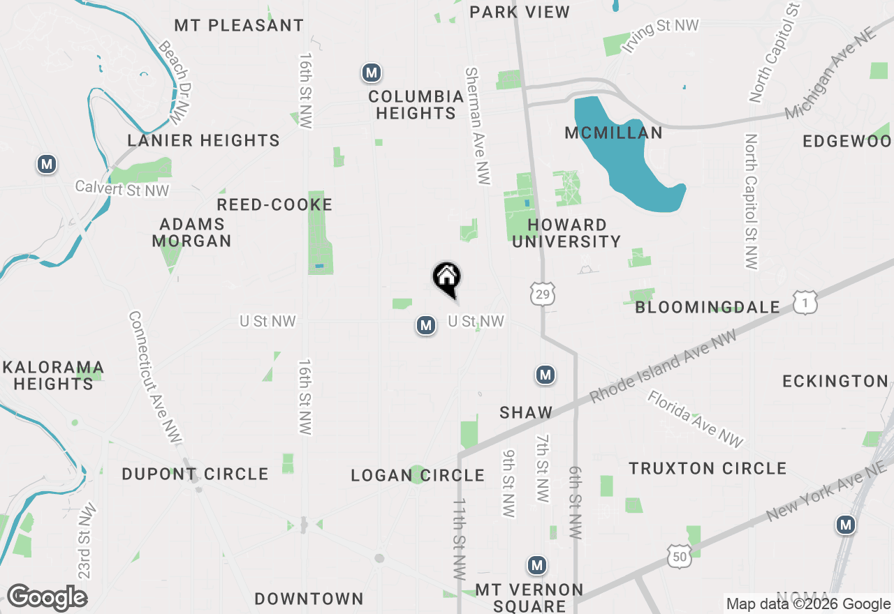 Map of 2001 12th Street Nw #406, Washington, DC 20009