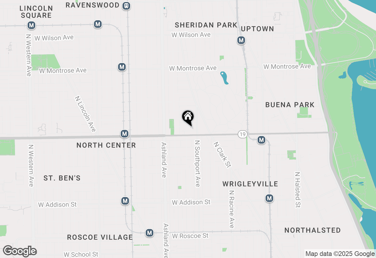 Map of 1431 W Cuyler Avenue #1S, Chicago, IL 60613