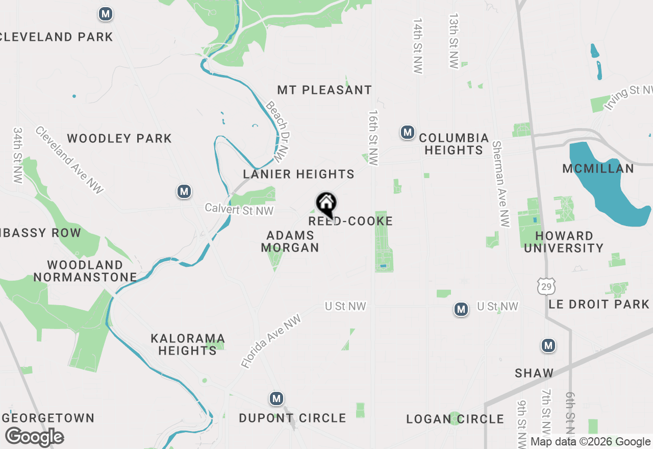 Map of 2464 Ontario Road Nw #1, Washington, DC 20009
