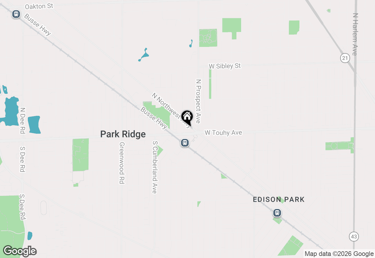 Map of 50 N Northwest Highway #204, Park Ridge, IL 60068