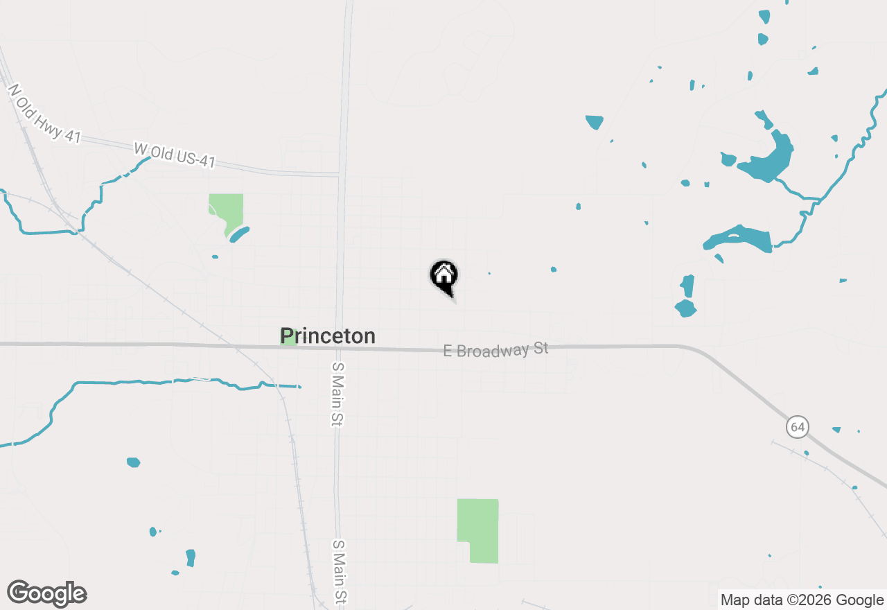 Map of 608 E Emerson Street, Princeton, IN 47670