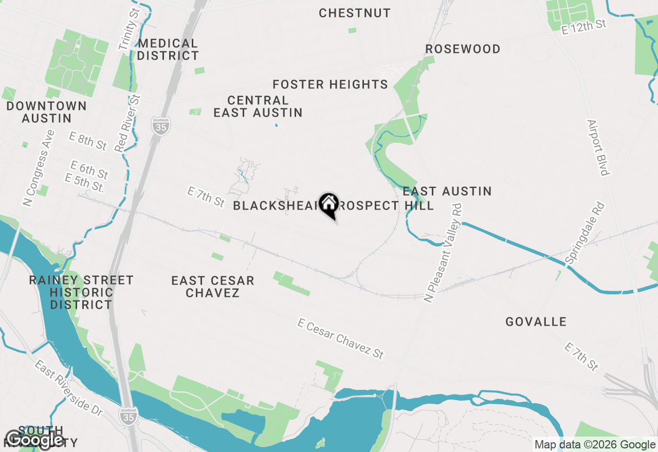 Map of 2102 E 8th St, Austin, TX 78702