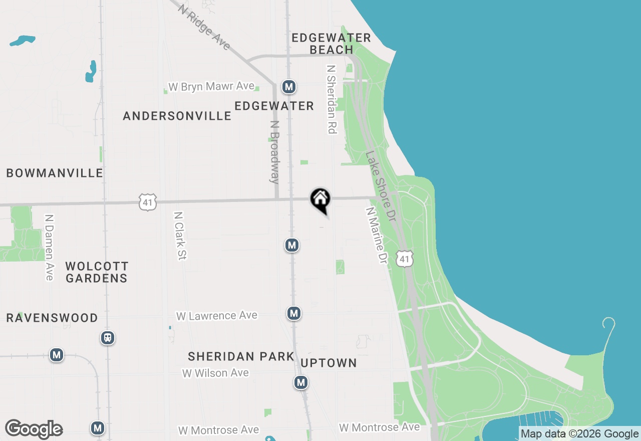 Map of 5057 N Kenmore Avenue #G, Chicago, IL 60640