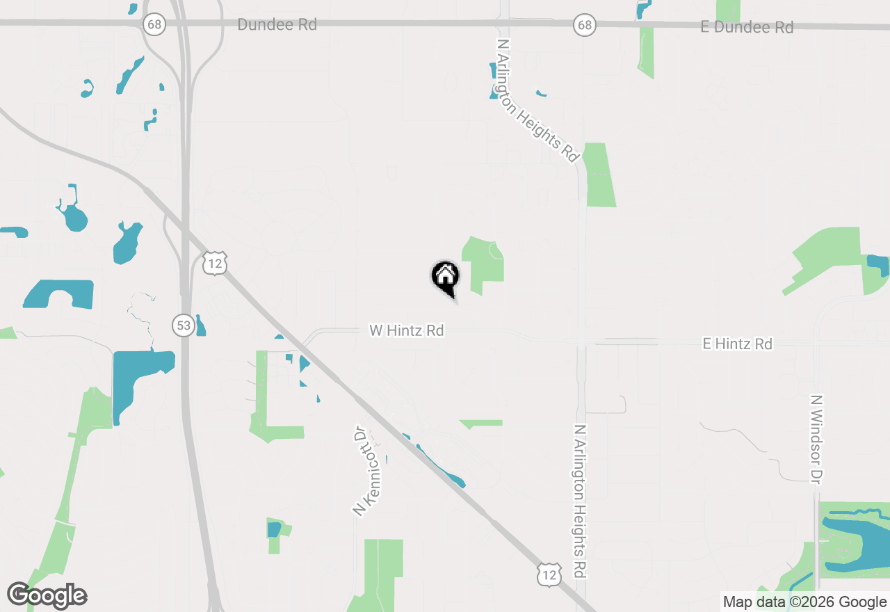 Map of 504 W Braeside Drive, Arlington Heights, IL 60004