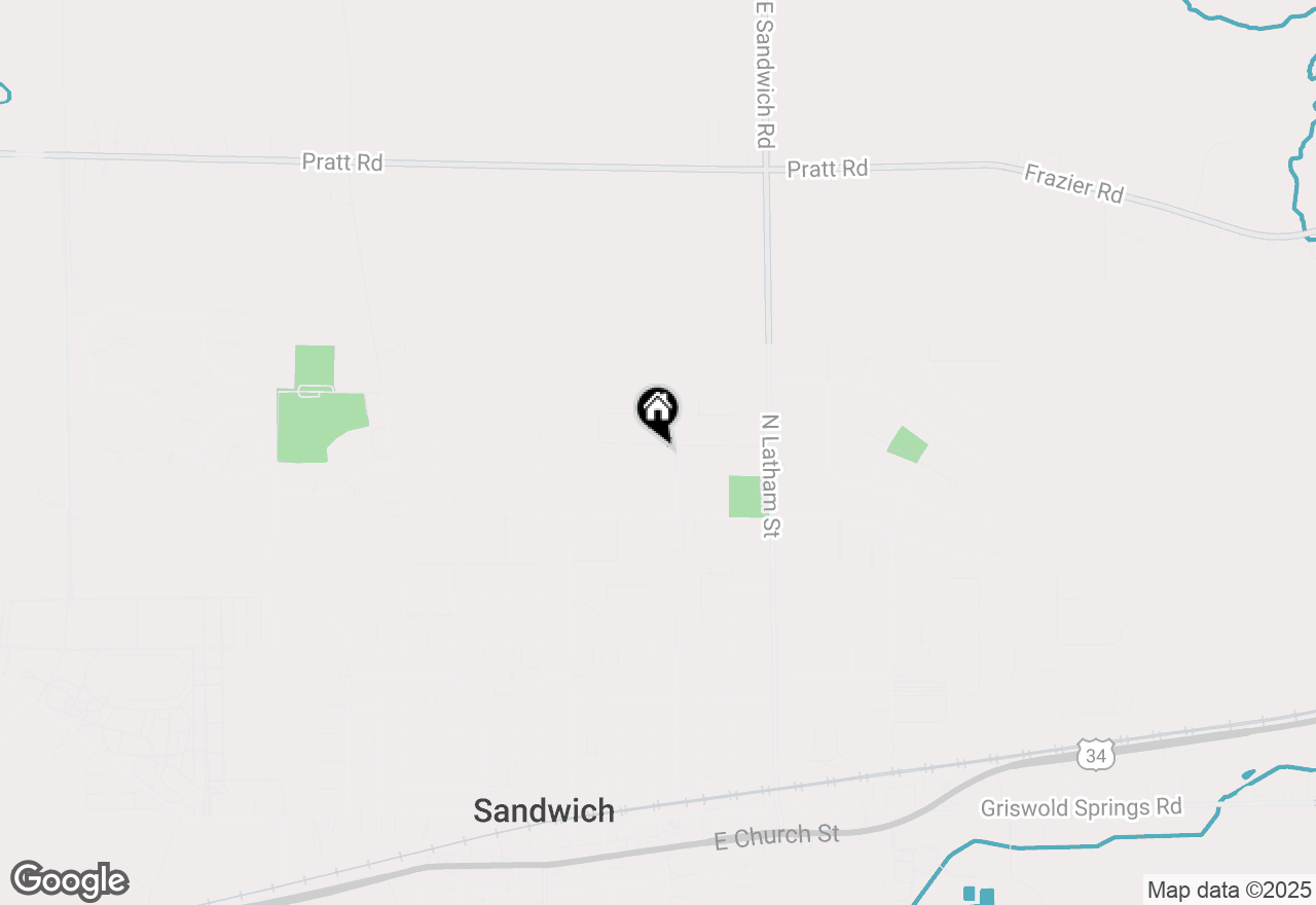 Map of 414 E Knights Road, Sandwich, IL 60548