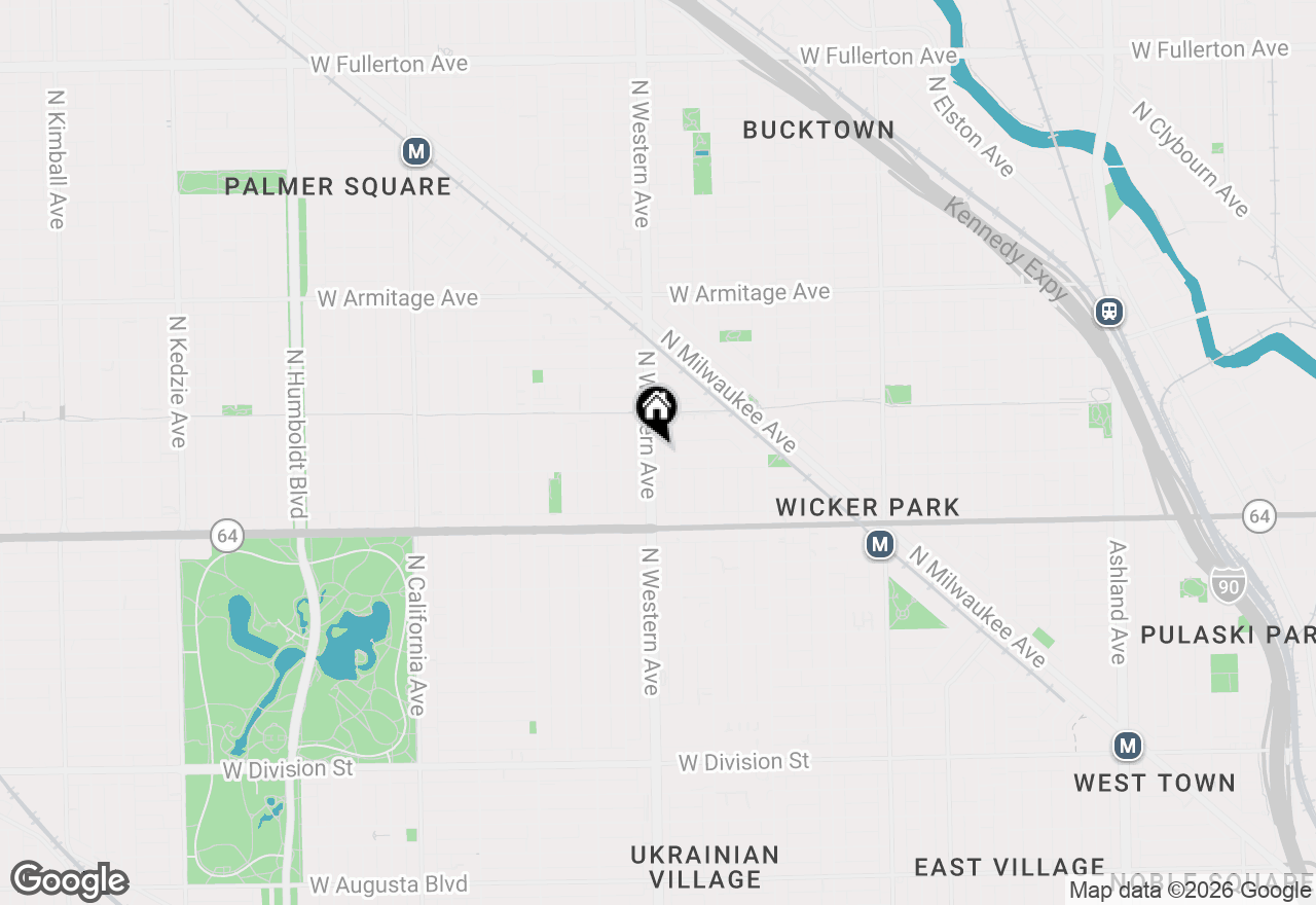 Map of 1717 N Western Avenue #2, Chicago, IL 60647