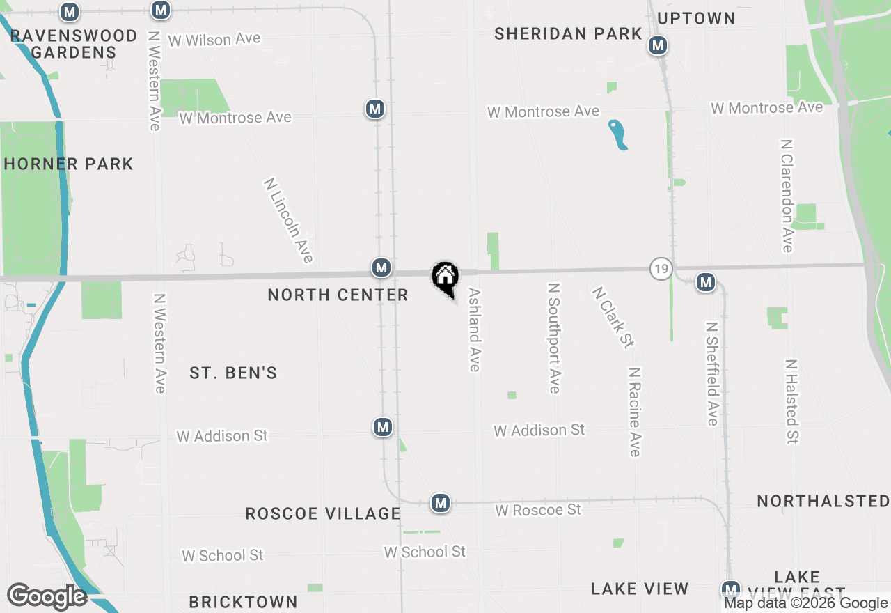 Map of 1646 W Byron Street #2F, Chicago, IL 60613