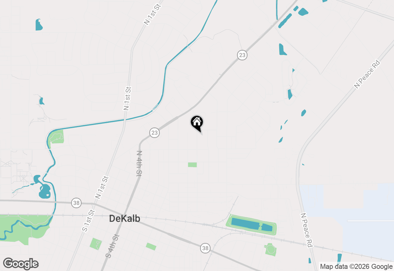 Map of 849 N 11th Street, Dekalb, IL 60115