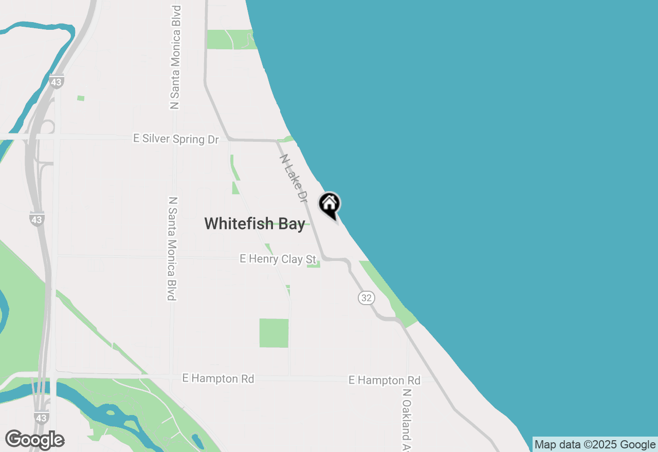 Map of 5270 N Lake Dr, Whitefish Bay, WI 53217