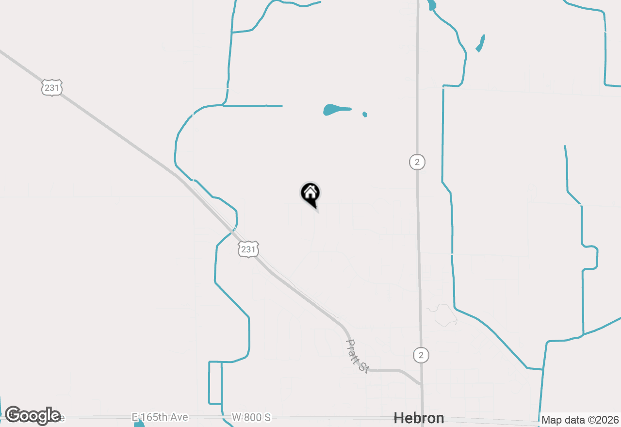 Map of 214 Locust Avenue S, Hebron, IN 46341