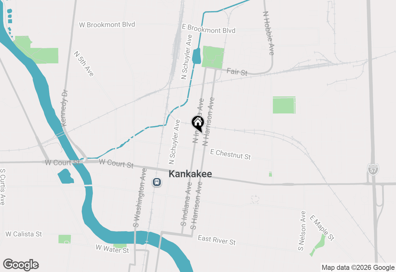 Map of 429 E Locust Street, Kankakee, IL 60901