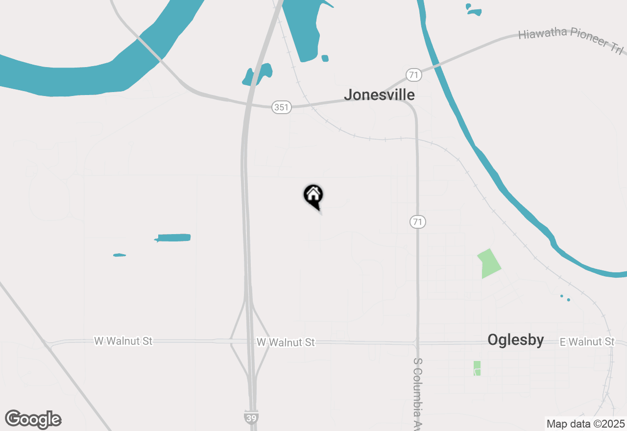 Map of 621 Hickory Avenue, Oglesby, IL 61348