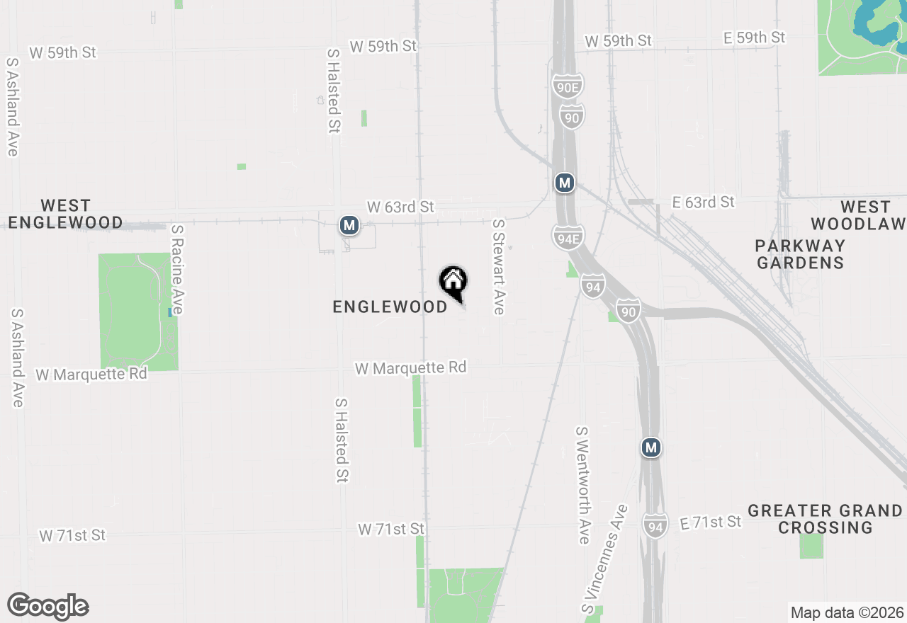 Map of 523 W 65th Place, Chicago, IL 60621