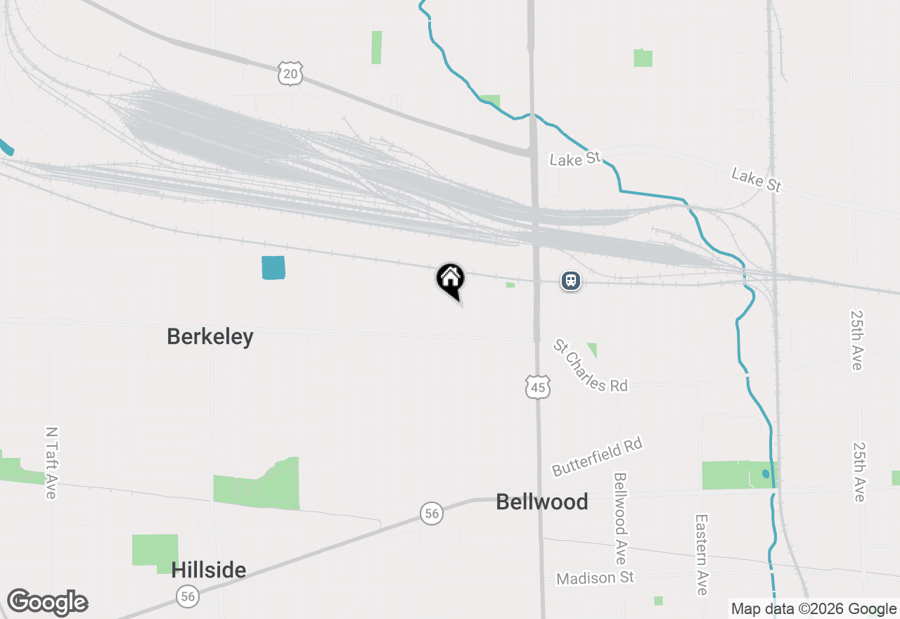 Map of 114 Geneva Avenue, Bellwood, IL 60104