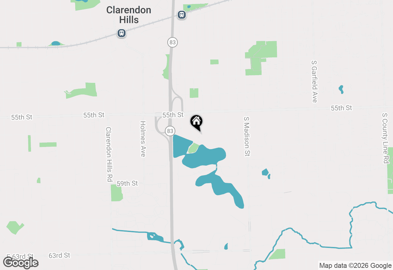 Map of 5605 S Quincy Street, Hinsdale, IL 60521