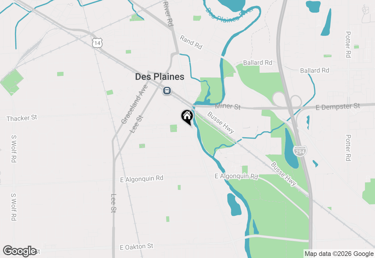 Map of 1636 Ashland Avenue #209, Des Plaines, IL 60016