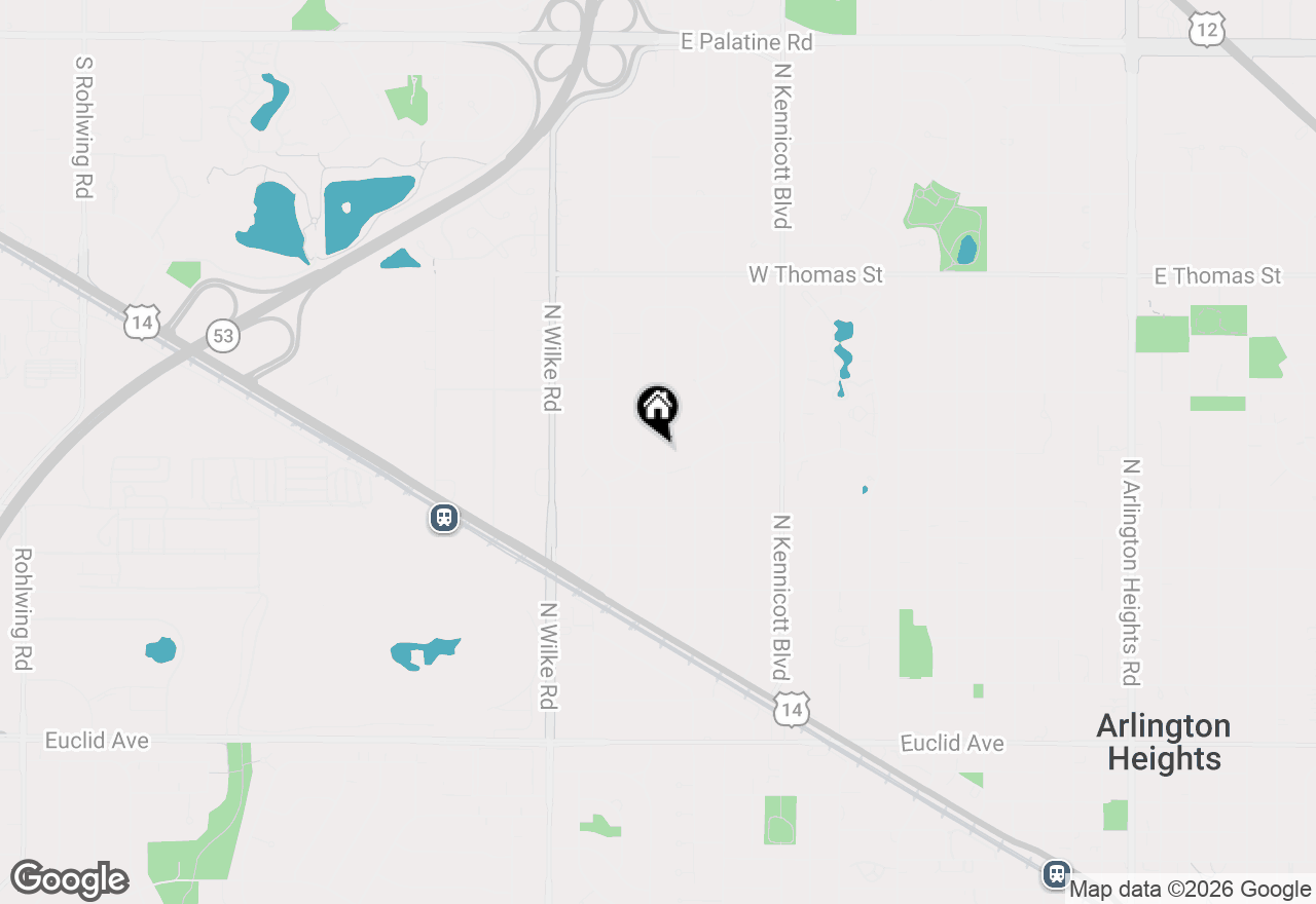 Map of 1216 N Yale Avenue, Arlington Heights, IL 60004