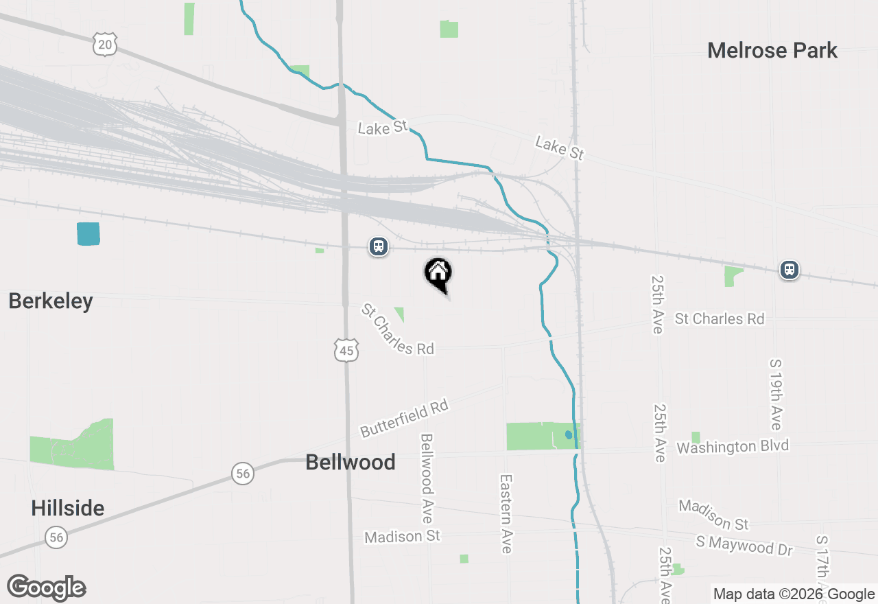 Map of 204 Bohland Avenue, Bellwood, IL 60104
