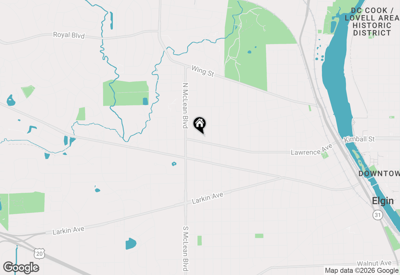 Map of 308 N Clifton Avenue, Elgin, IL 60123