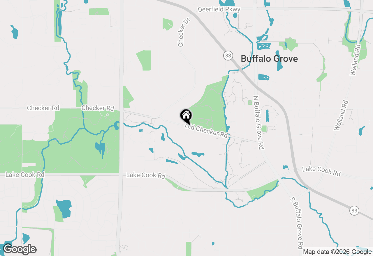 Map of 828 Old Checker Road, Buffalo Grove, IL 60089