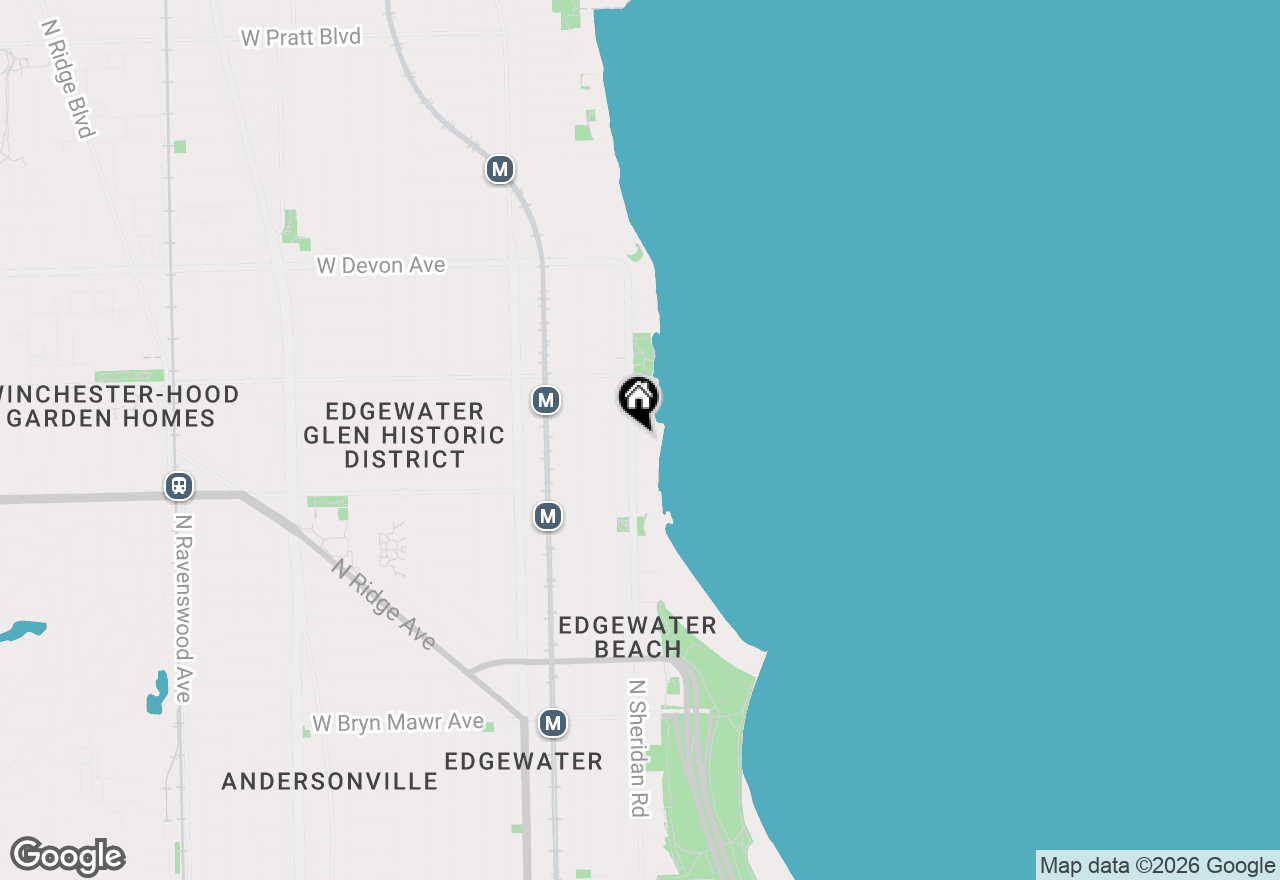 Map of 6101 N Sheridan Road #10C, Chicago, IL 60660
