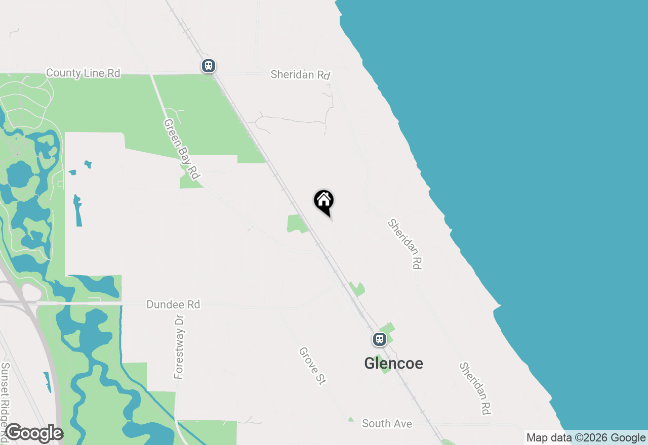 Map of 253 Franklin Road, Glencoe, IL 60022
