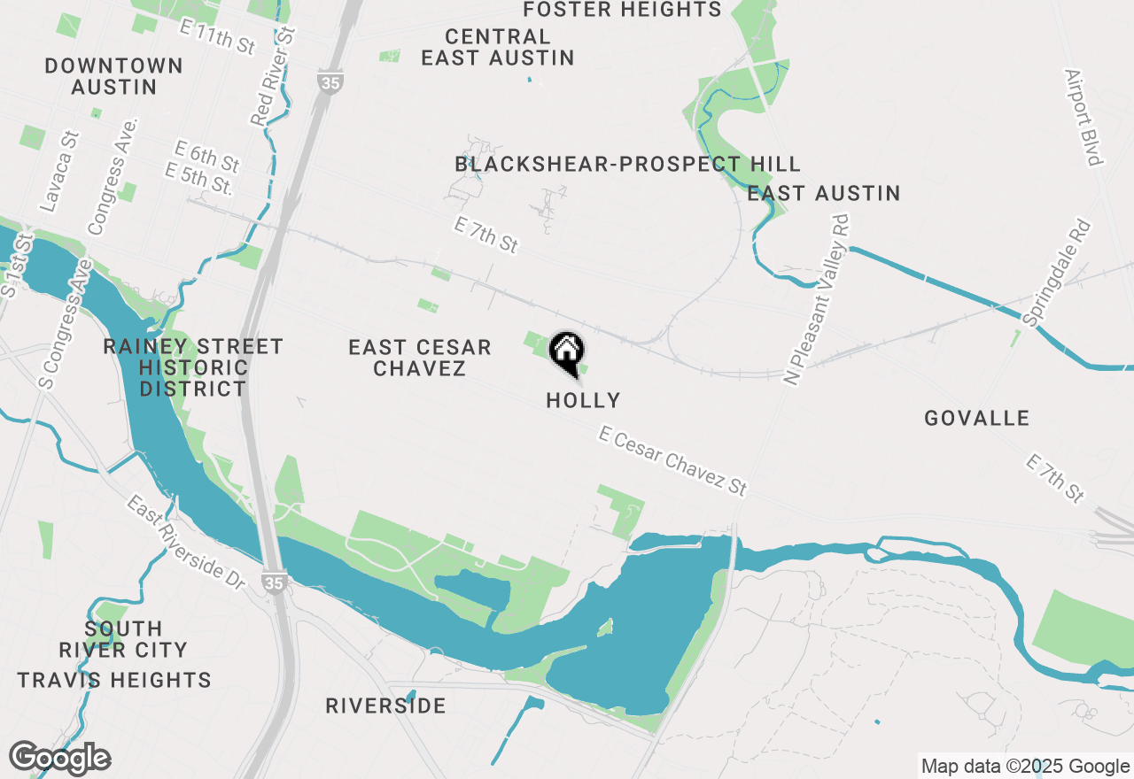 Map of 2022 E 2nd St, Austin, TX 78702