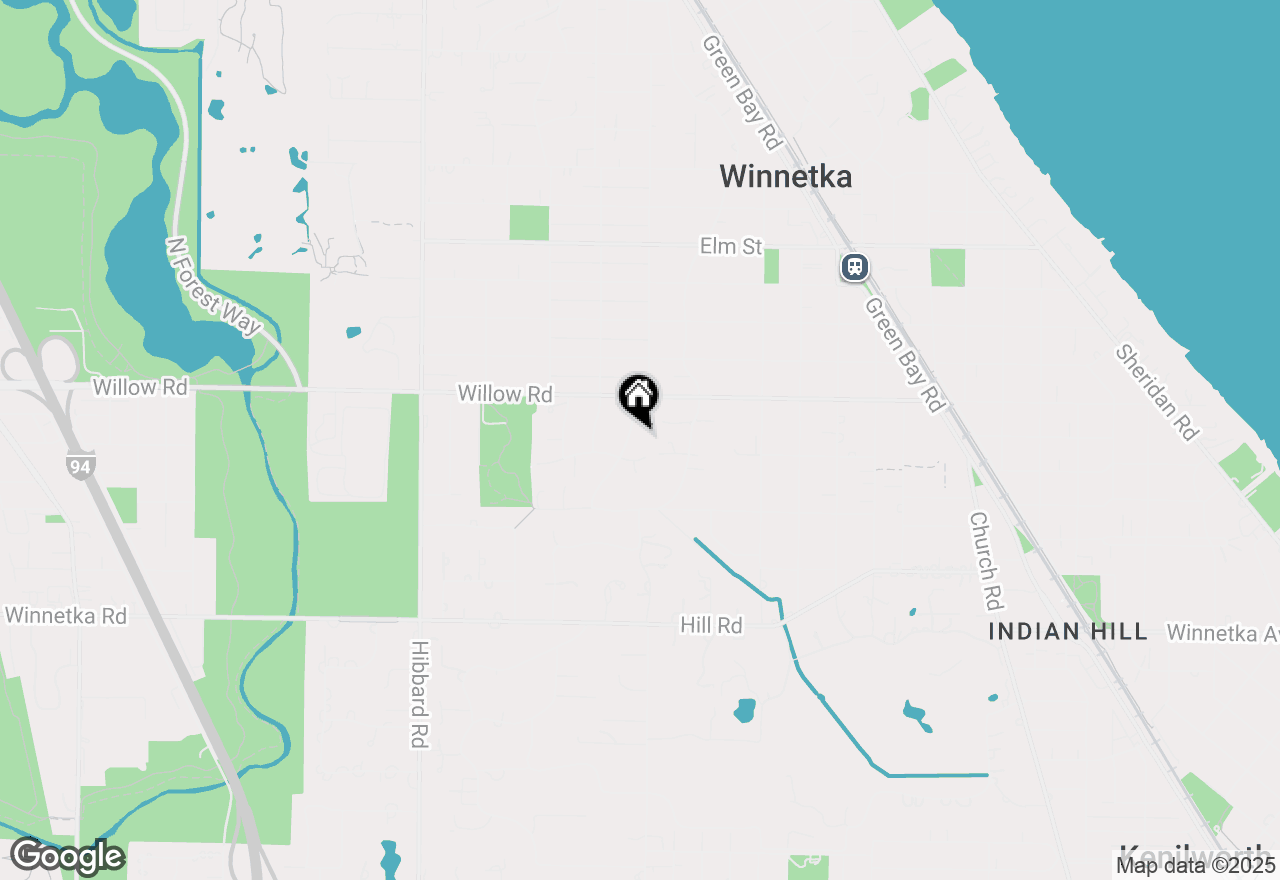 Map of 313 Locust Road, Winnetka, IL 60093