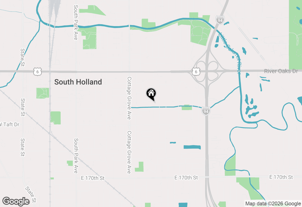 Map of 943 E 164th Court, South Holland, IL 60473