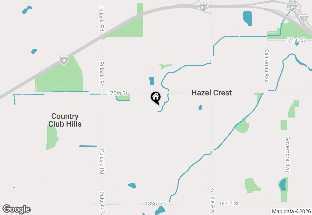 Map of 17620 Central Park Avenue S, Country Club Hills, IL 60478