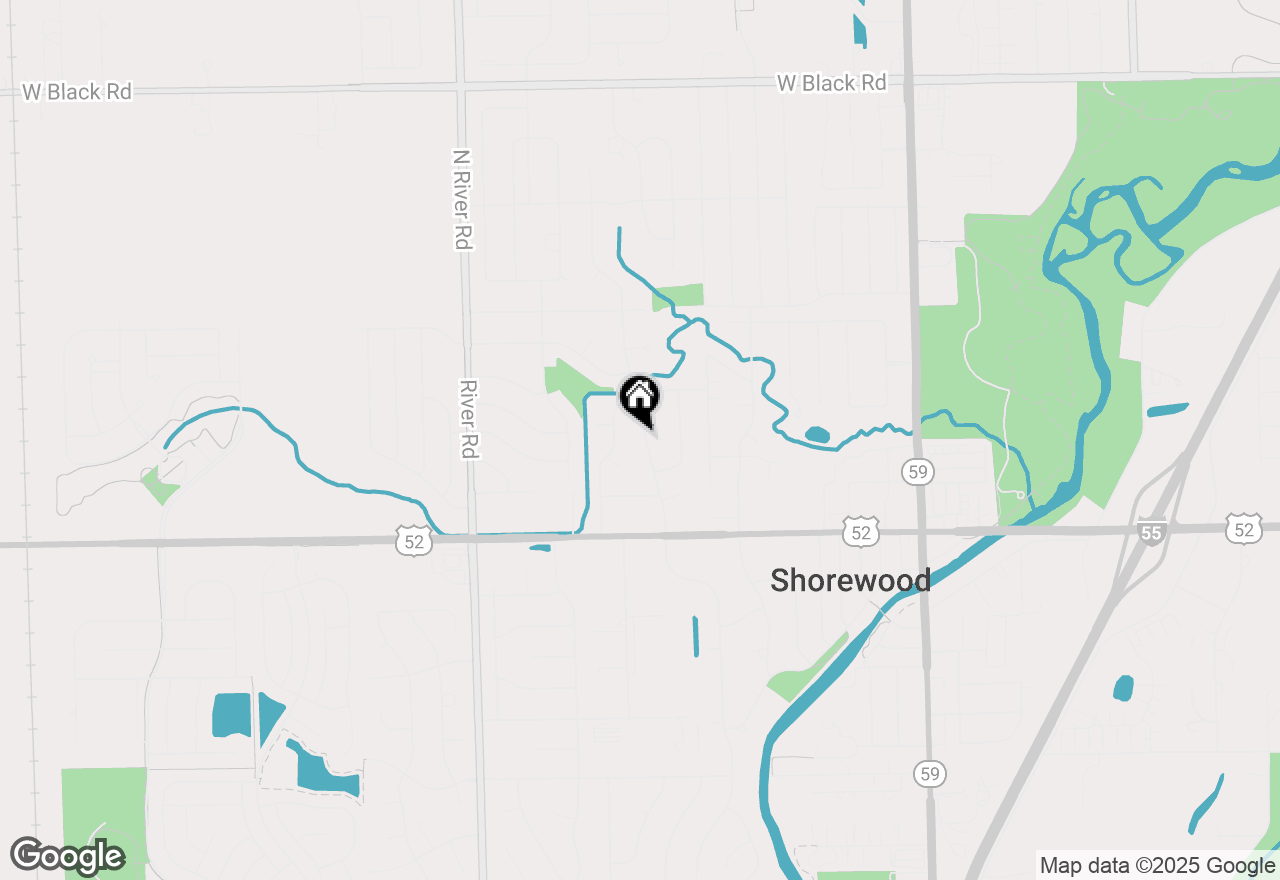 Map of 307 N Raven Road, Shorewood, IL 60404