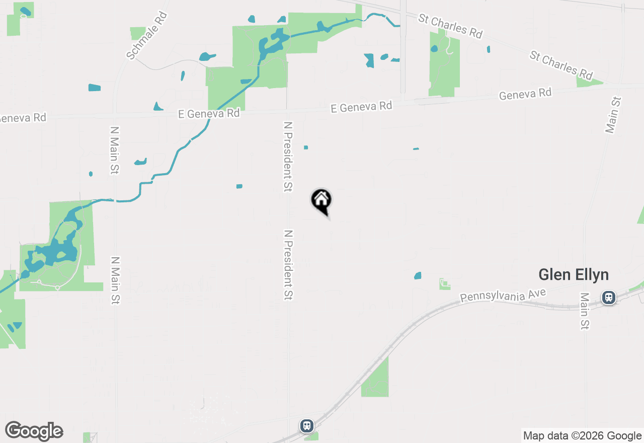 Map of 1607 Stoddard Avenue, Wheaton, IL 60187